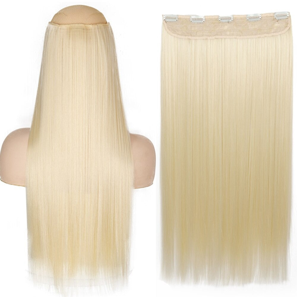 Women's Clip-In Hair Extensions Long Straight Curly High-Temperature Fiber