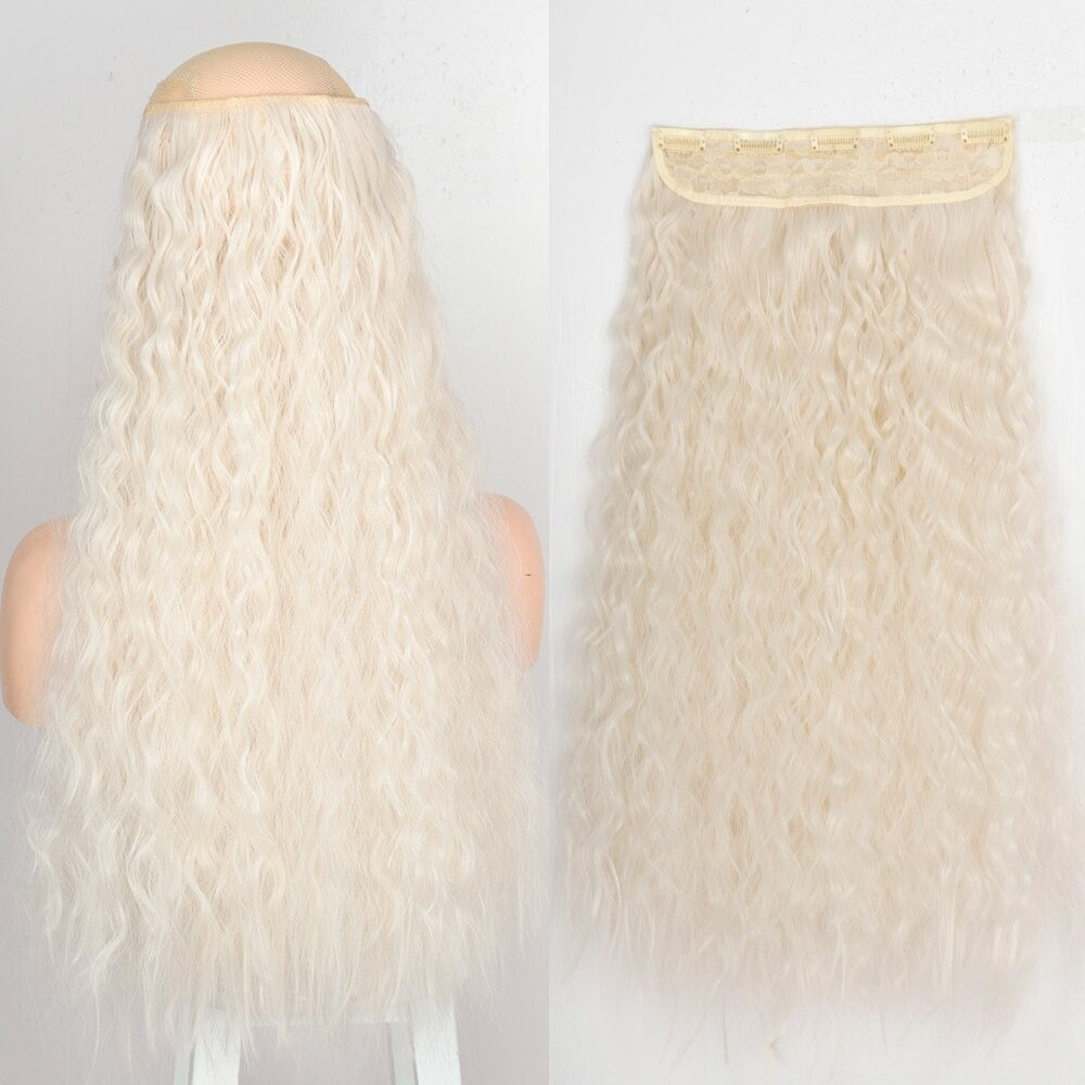 Women's Clip-In Hair Extensions Long Straight Curly High-Temperature Fiber