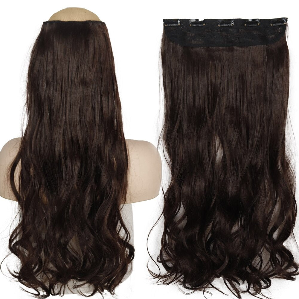 Women's Clip-In Hair Extensions Long Straight Curly High-Temperature Fiber