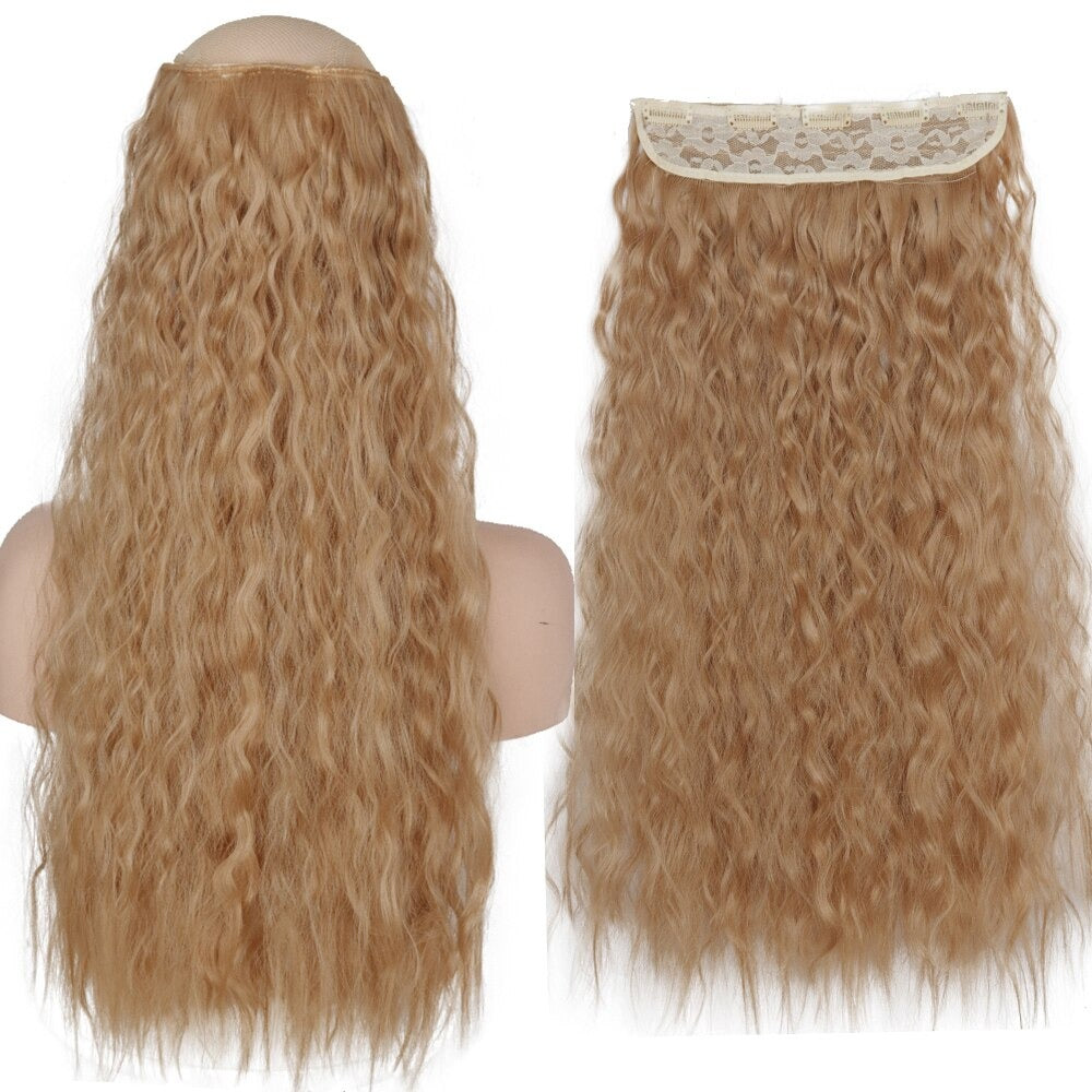 Women's Clip-In Hair Extensions Long Straight Curly High-Temperature Fiber