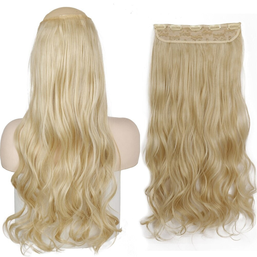 Women's Clip-In Hair Extensions Long Straight Curly High-Temperature Fiber