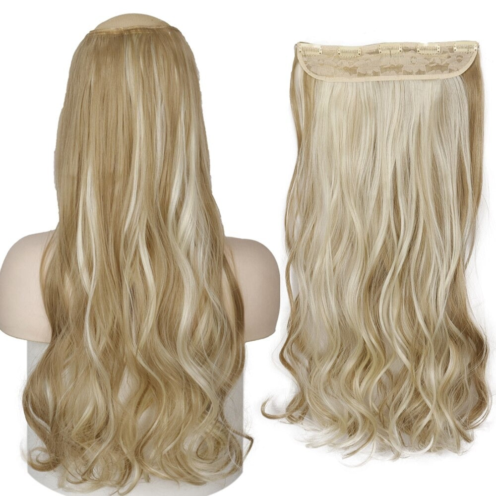 Women's Clip-In Hair Extensions Long Straight Curly High-Temperature Fiber