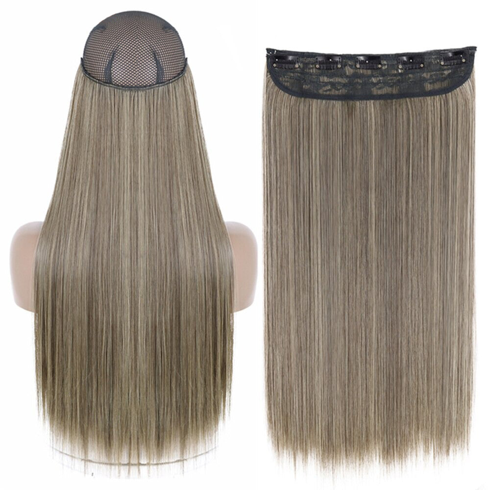 Women's Clip-In Hair Extensions Long Straight Curly High-Temperature Fiber