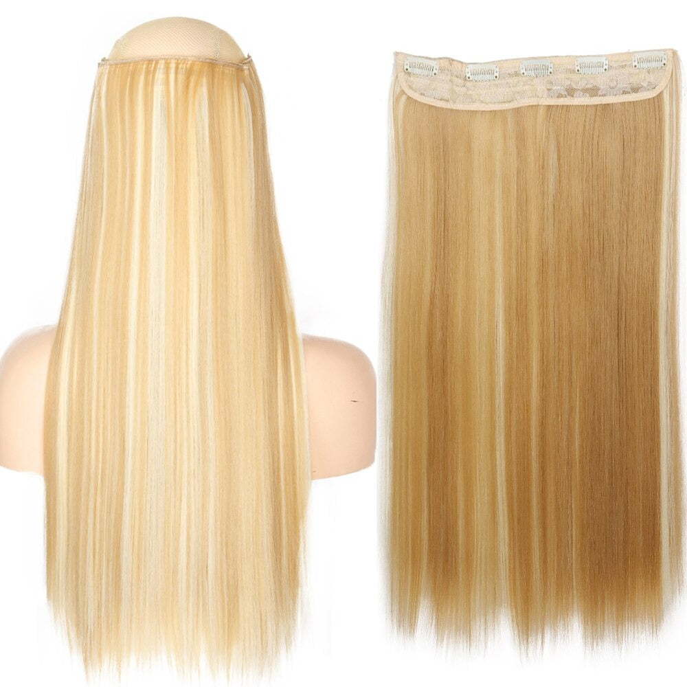 Women's Clip-In Hair Extensions Long Straight Curly High-Temperature Fiber