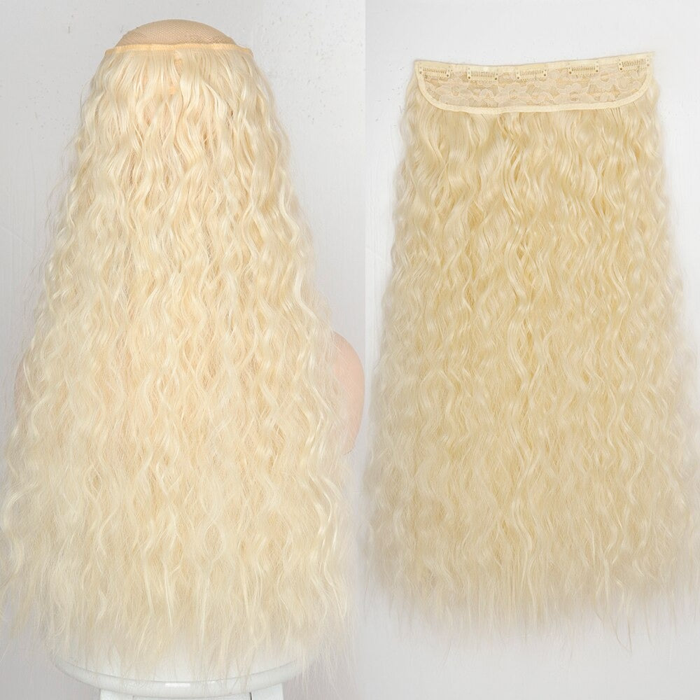 Women's Clip-In Hair Extensions Long Straight Curly High-Temperature Fiber