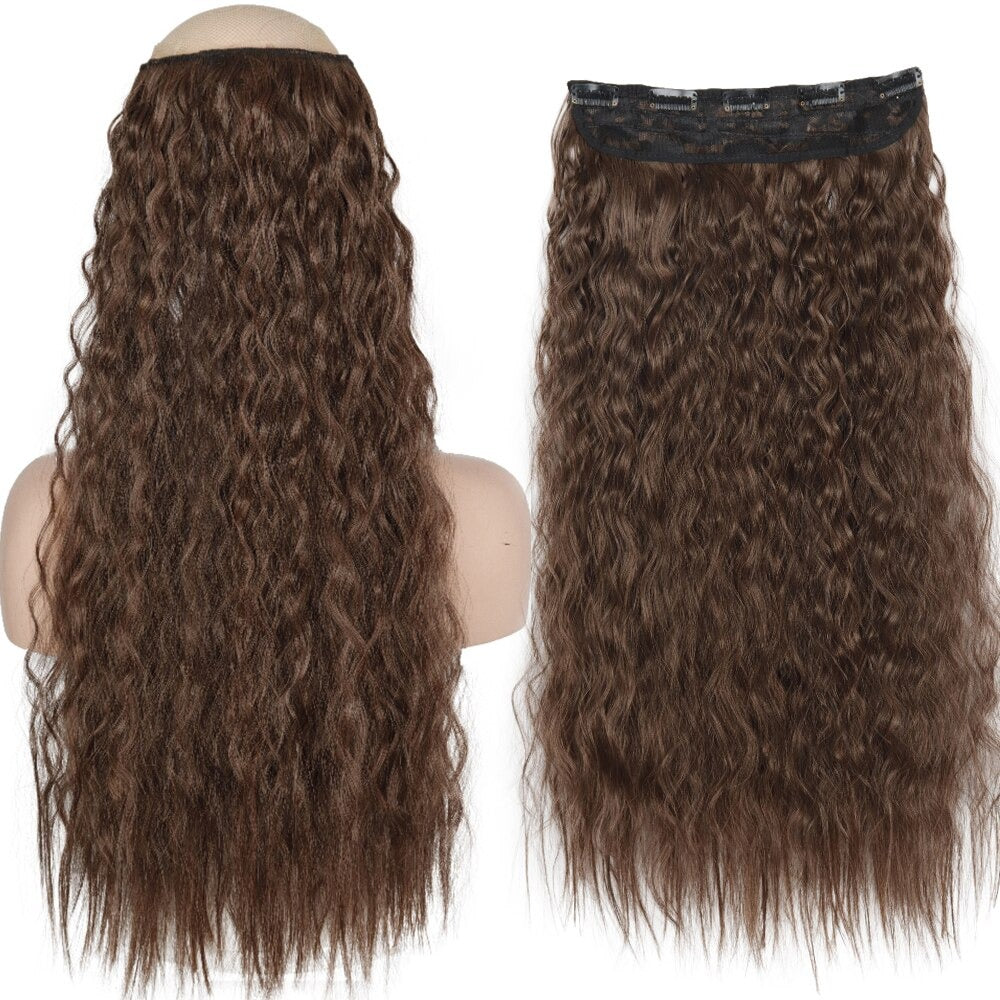 Women's Clip-In Hair Extensions Long Straight Curly High-Temperature Fiber