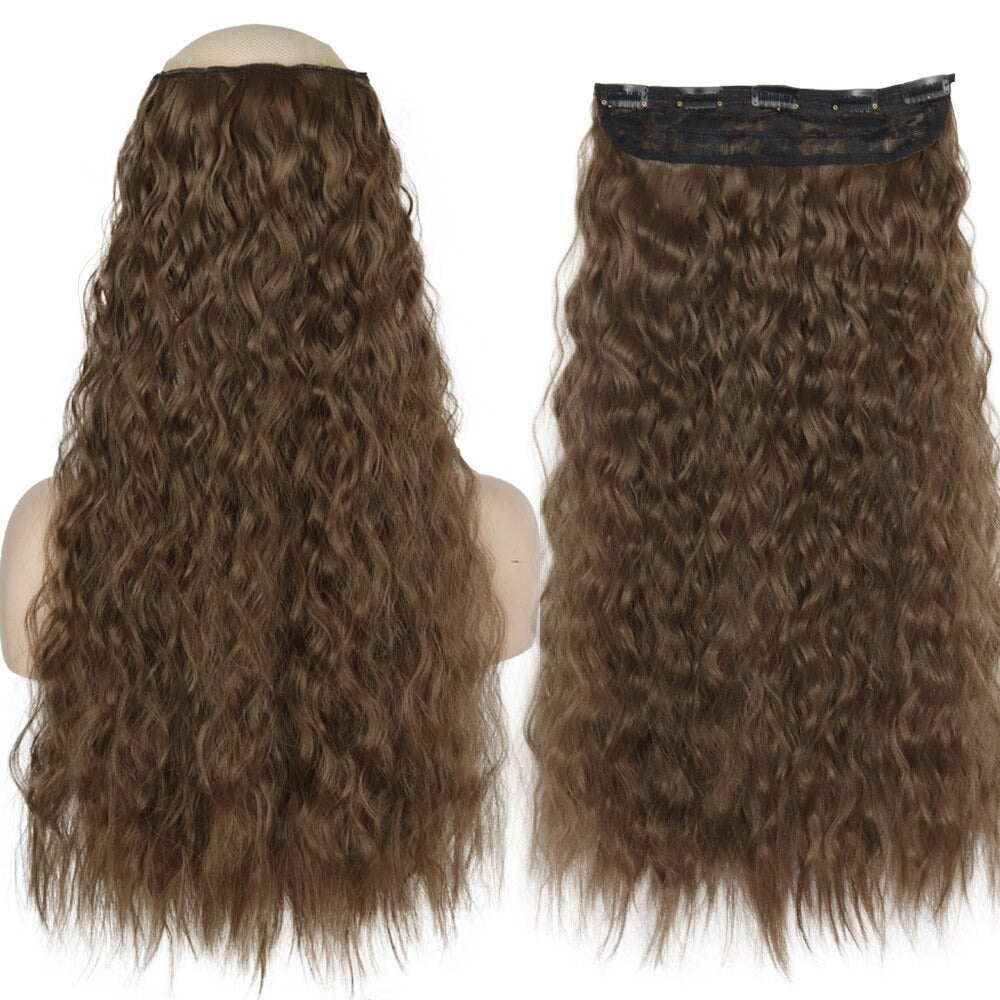 Women's Clip-In Hair Extensions Long Straight Curly High-Temperature Fiber