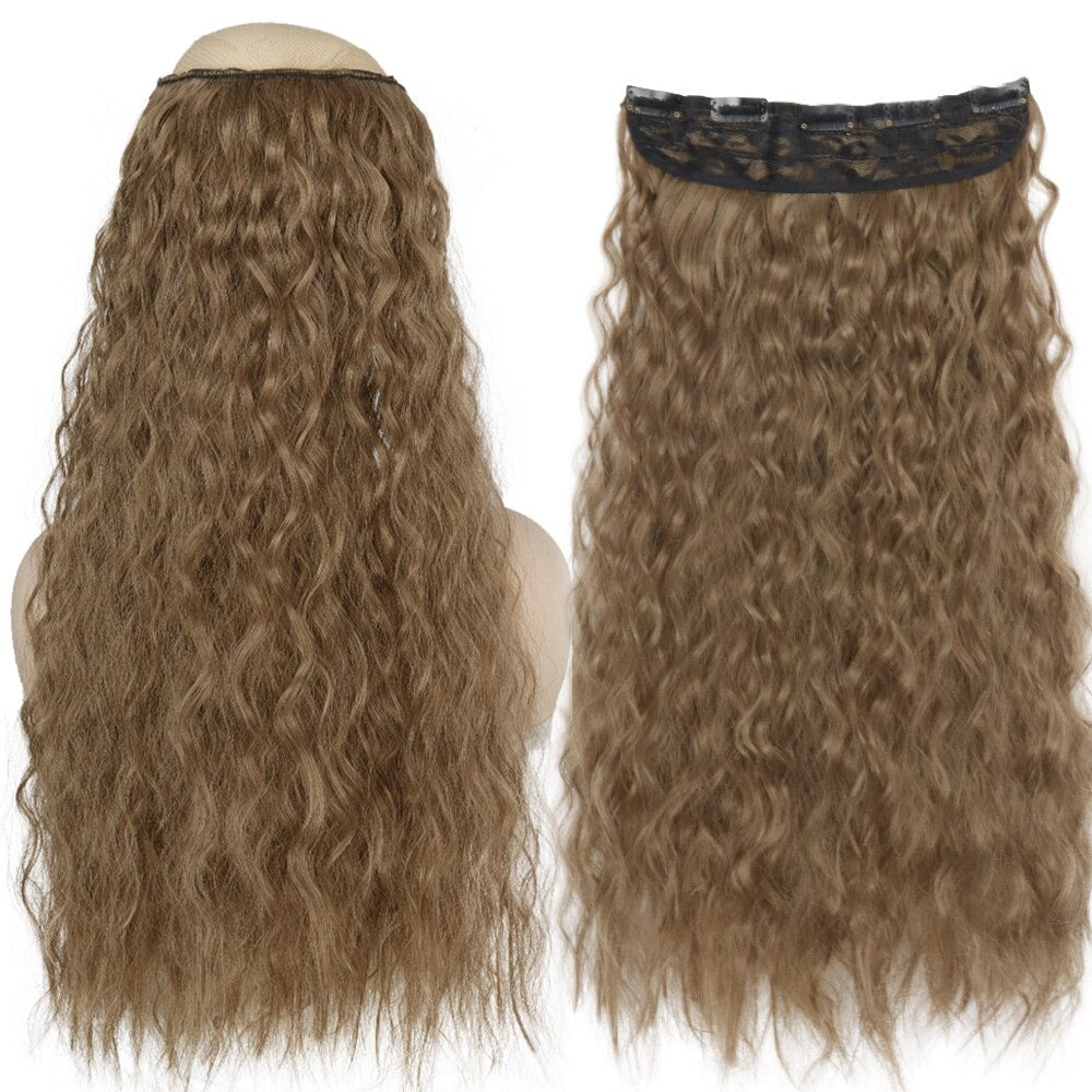 Women's Clip-In Hair Extensions Long Straight Curly High-Temperature Fiber