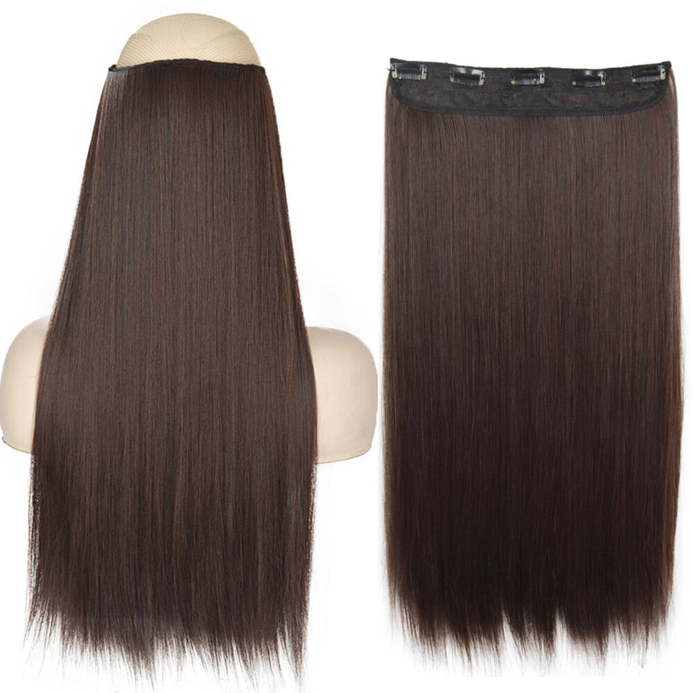 Women's Clip-In Hair Extensions Long Straight Curly High-Temperature Fiber