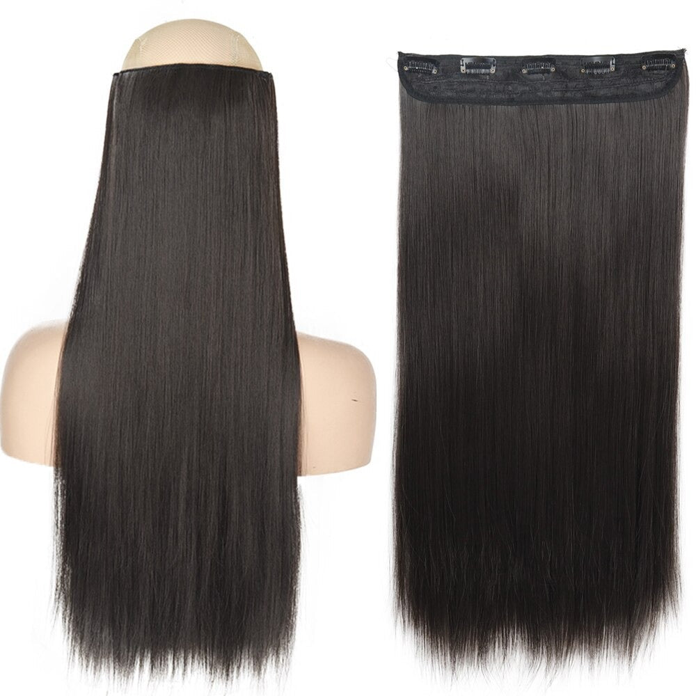 Women's Clip-In Hair Extensions Long Straight Curly High-Temperature Fiber