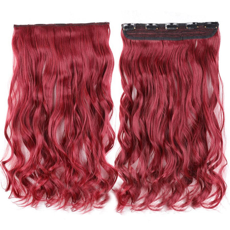 Women's Clip-In Ombre Hair Extensions 22 Inches Curly High-Temperature Fiber
