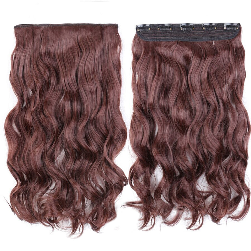Women's Clip-In Ombre Hair Extensions 22 Inches Curly High-Temperature Fiber