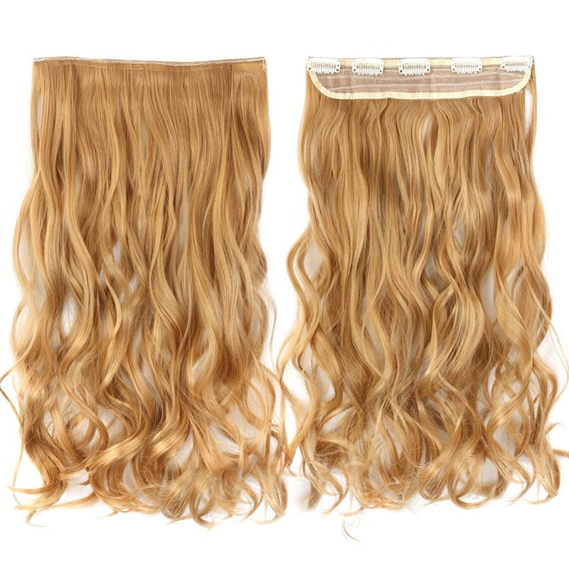 Women's Clip-In Ombre Hair Extensions 22 Inches Curly High-Temperature Fiber