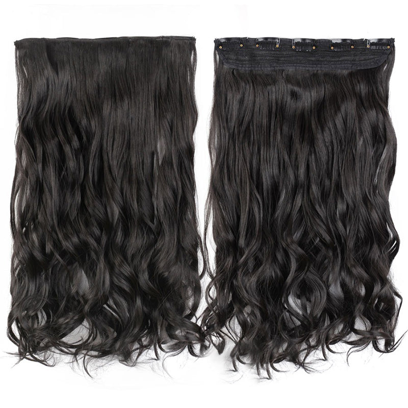 Women's Clip-In Ombre Hair Extensions 22 Inches Curly High-Temperature Fiber