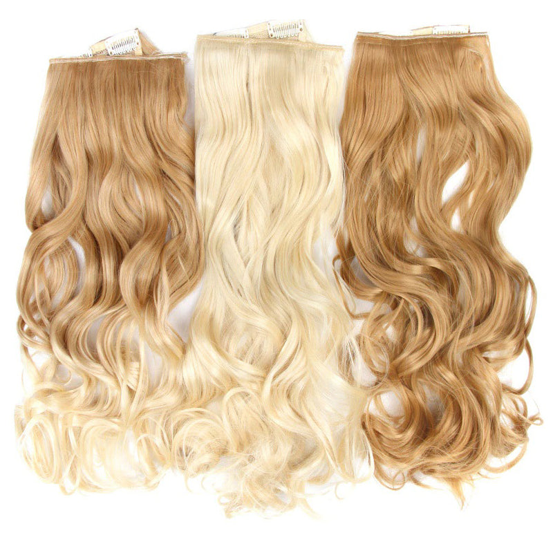 Women's Clip-In Ombre Hair Extensions 22 Inches Curly High-Temperature Fiber
