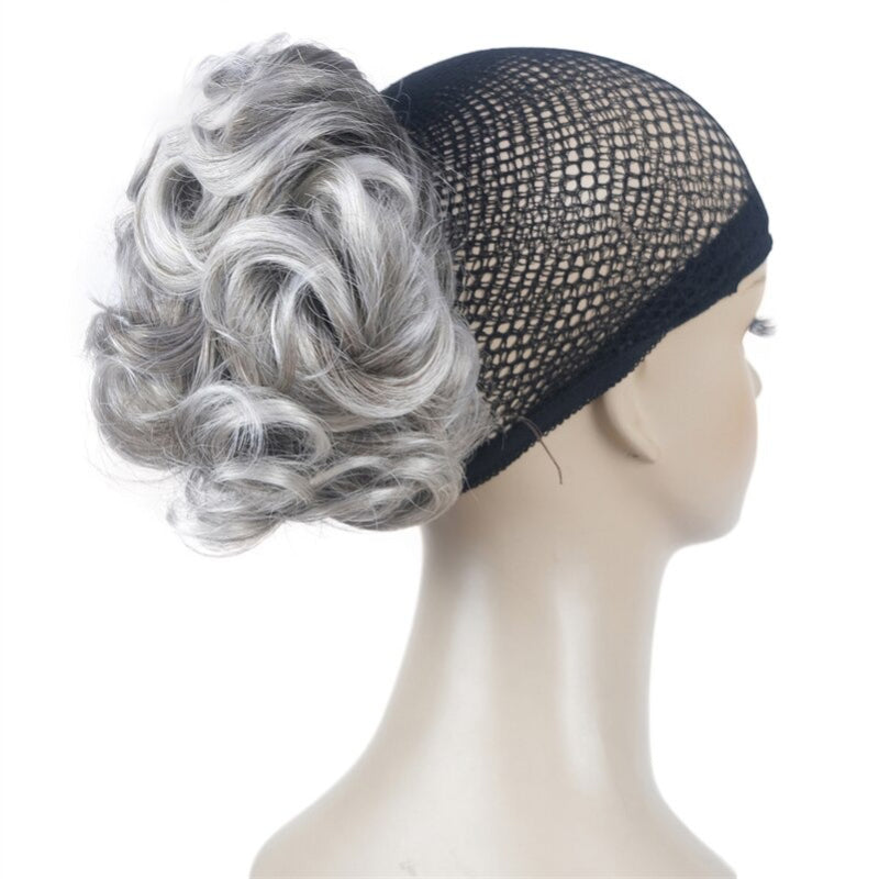 Women's Clip-On Hair Extensions Buns Natural Wave High-Temperature Fiber