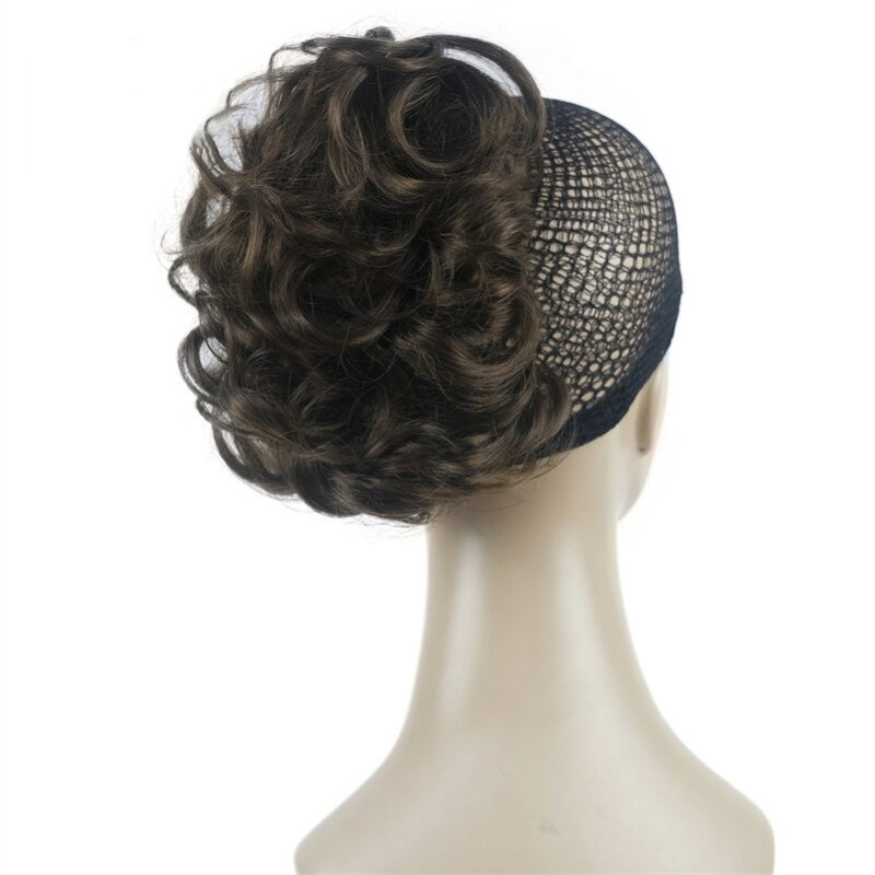 Women's Clip-On Hair Extensions Buns Natural Wave High-Temperature Fiber