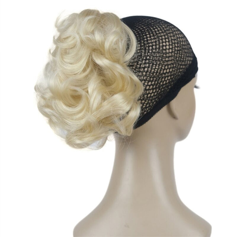 Women's Clip-On Hair Extensions Buns Natural Wave High-Temperature Fiber