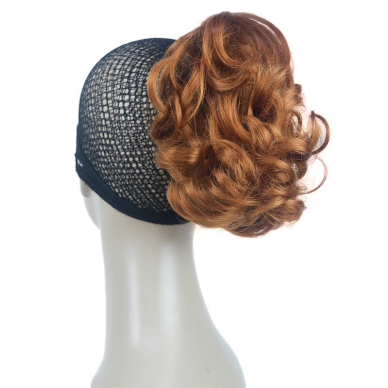 Women's Clip-On Hair Extensions Buns Natural Wave High-Temperature Fiber