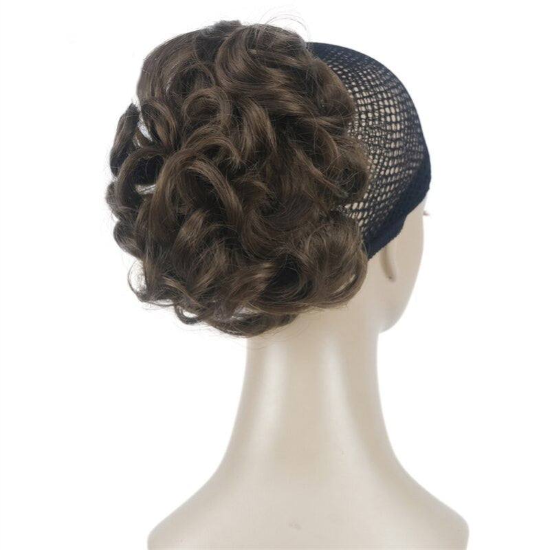 Women's Clip-On Hair Extensions Buns Natural Wave High-Temperature Fiber