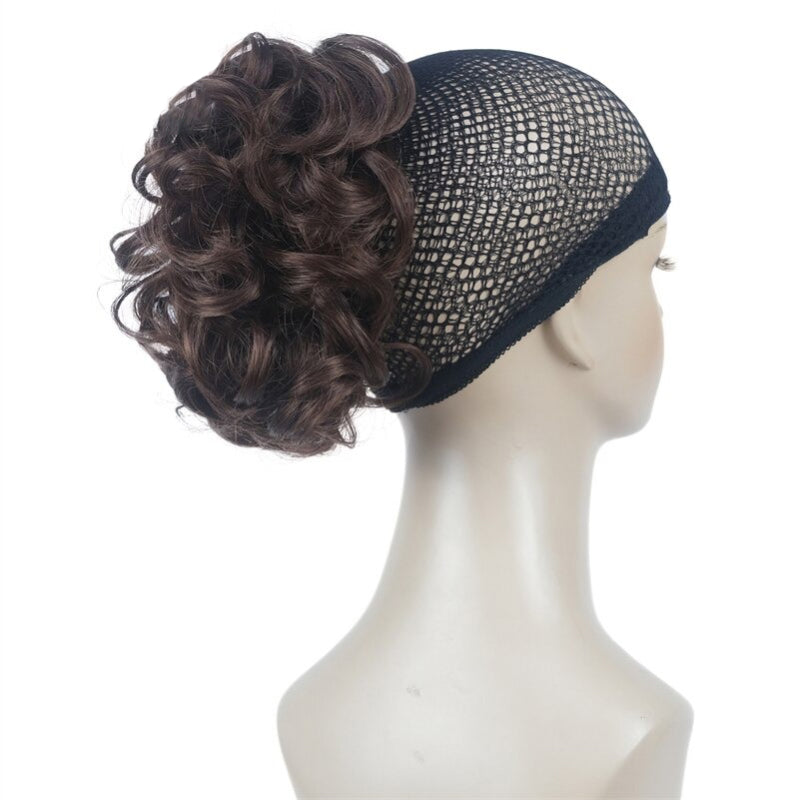 Women's Clip-On Hair Extensions Buns Natural Wave High-Temperature Fiber