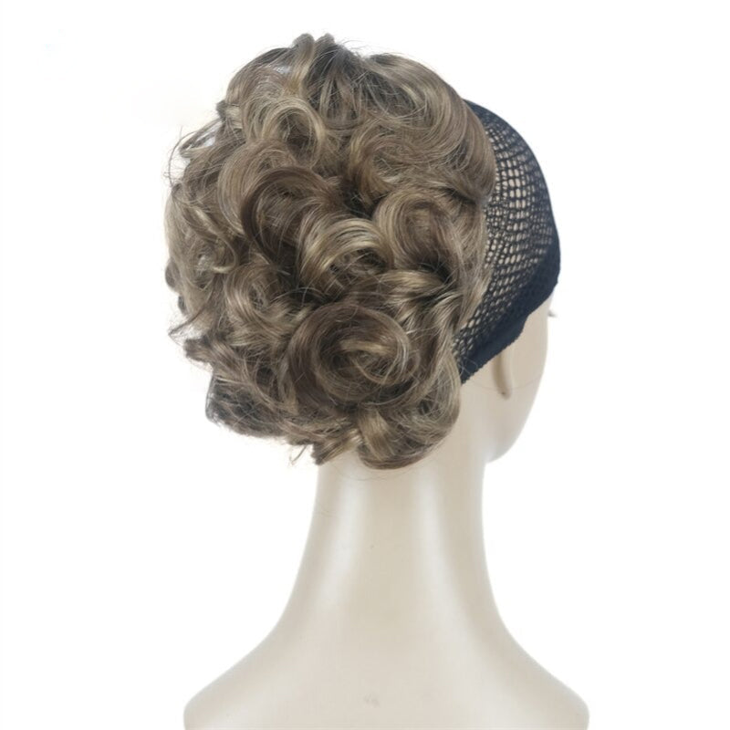 Women's Clip-On Hair Extensions Buns Natural Wave High-Temperature Fiber