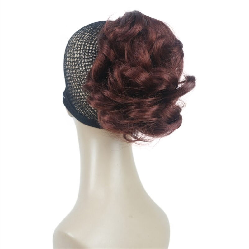 Women's Clip-On Hair Extensions Buns Natural Wave High-Temperature Fiber