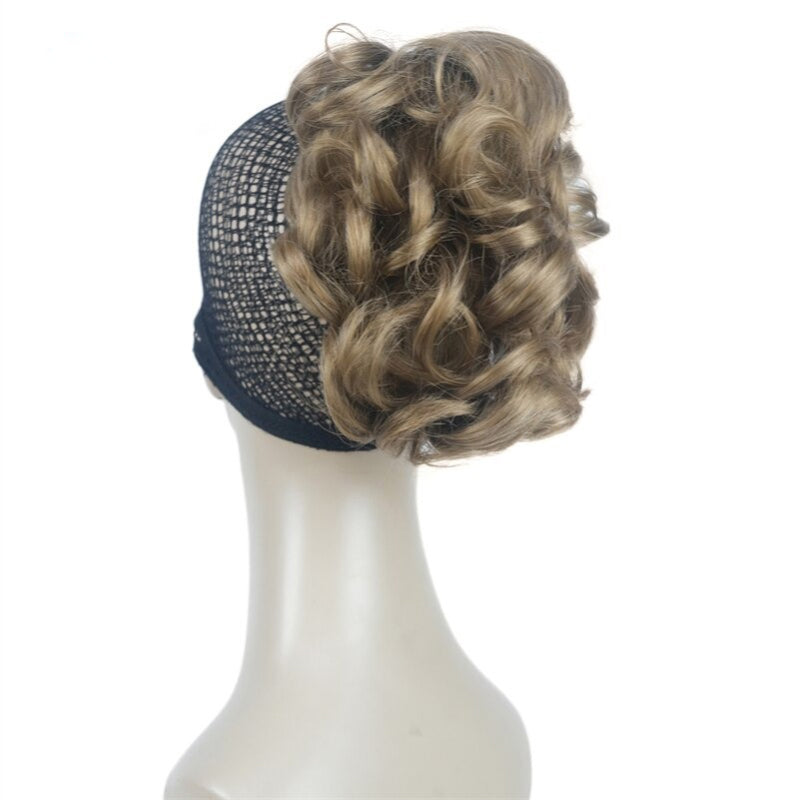 Women's Clip-On Hair Extensions Buns Natural Wave High-Temperature Fiber