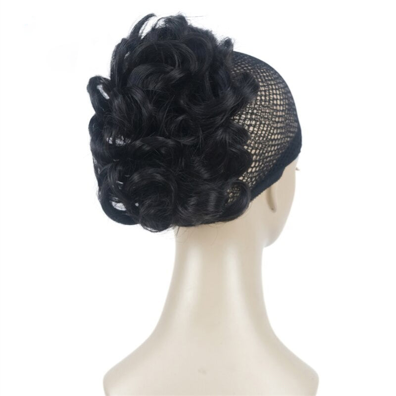 Women's Clip-On Hair Extensions Buns Natural Wave High-Temperature Fiber