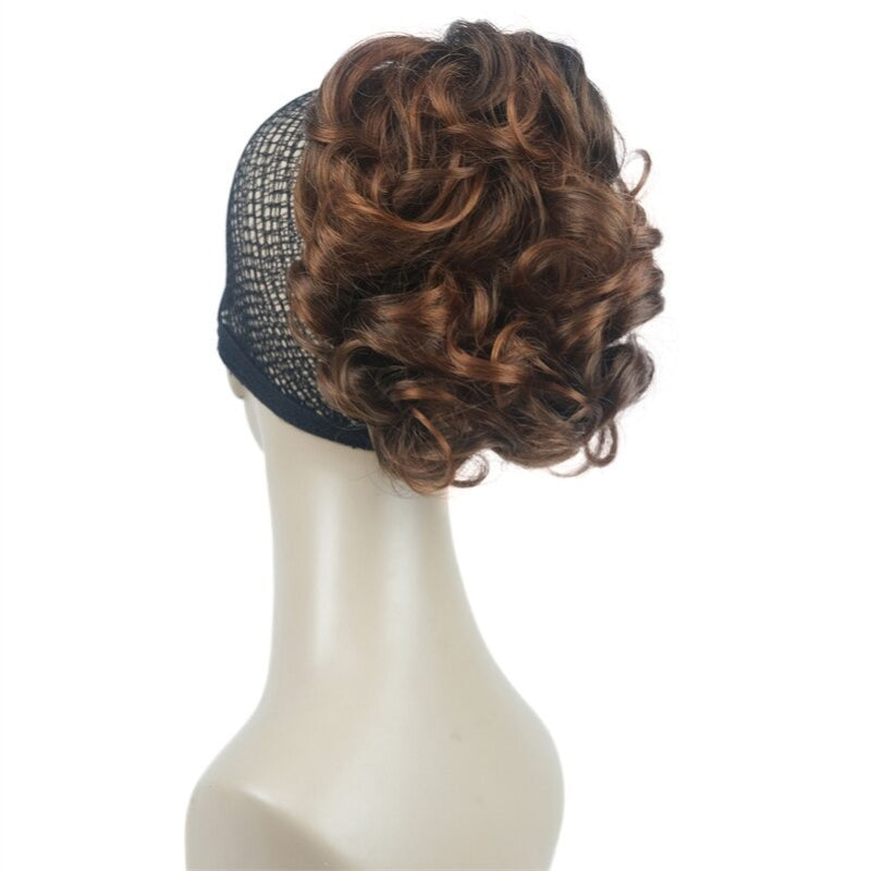 Women's Clip-On Hair Extensions Buns Natural Wave High-Temperature Fiber