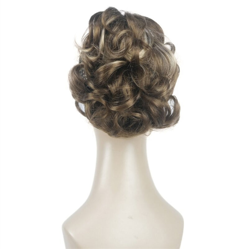 Women's Clip-On Hair Extensions Buns Natural Wave High-Temperature Fiber