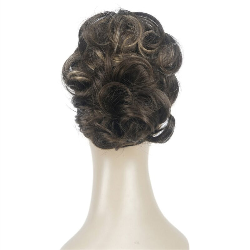 Women's Clip-On Hair Extensions Buns Natural Wave High-Temperature Fiber