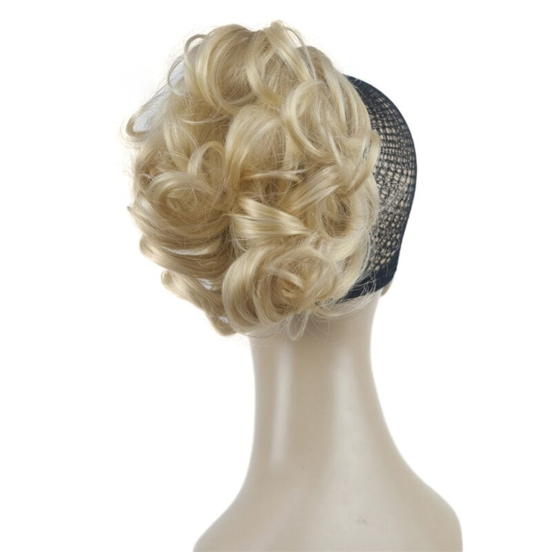 Women's Clip-On Hair Extensions Buns Natural Wave High-Temperature Fiber