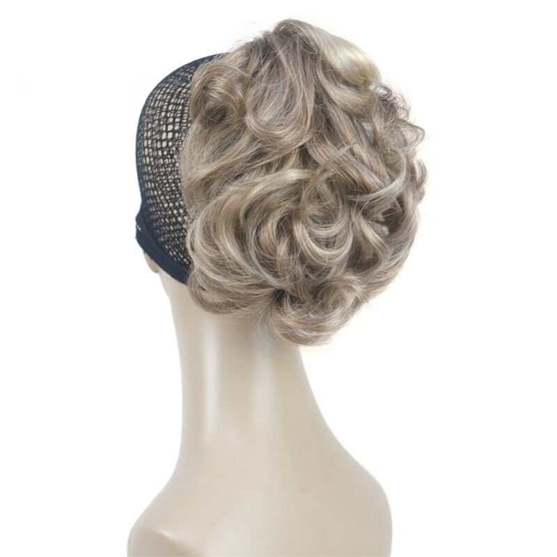 Women's Clip-On Hair Extensions Buns Natural Wave High-Temperature Fiber