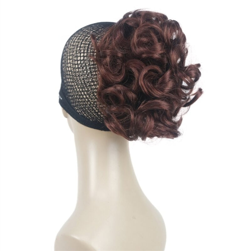 Women's Clip-On Hair Extensions Buns Natural Wave High-Temperature Fiber