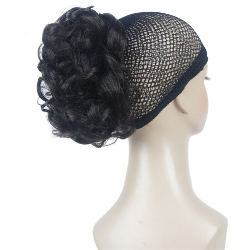 Women's Clip-On Hair Extensions Buns Natural Wave High-Temperature Fiber