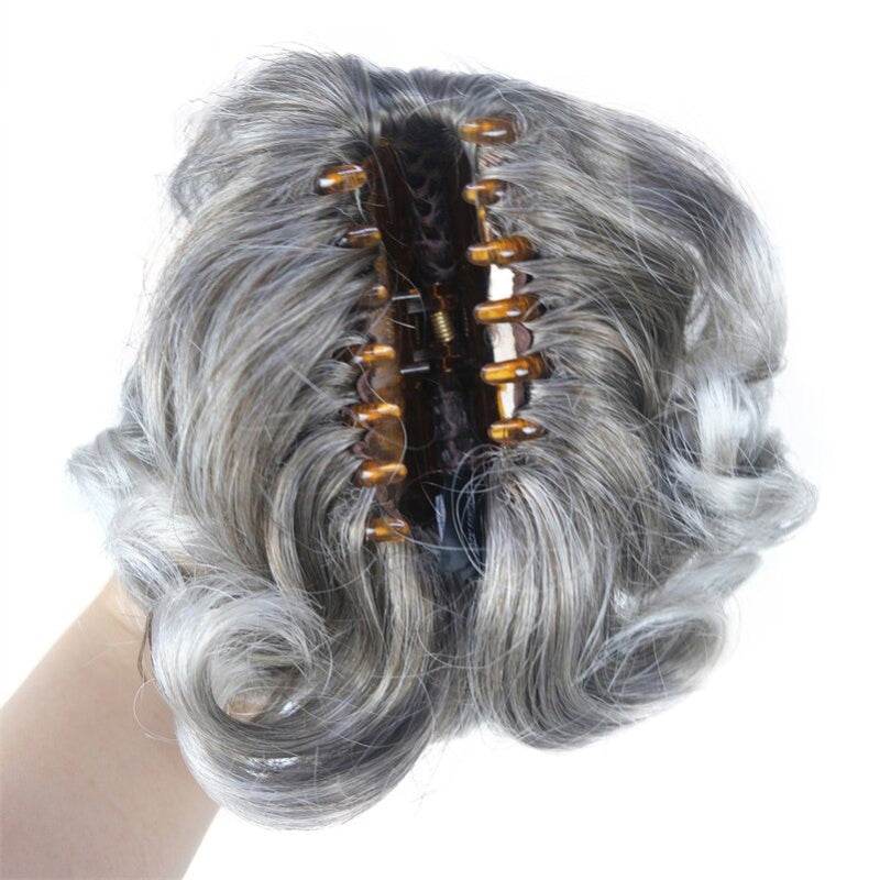 Women's Clip-On Hair Extensions Buns Natural Wave High-Temperature Fiber