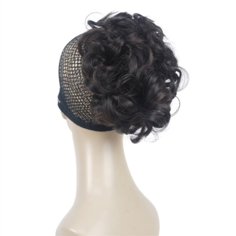 Women's Clip-On Hair Extensions Buns Natural Wave High-Temperature Fiber