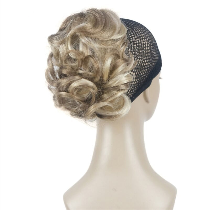 Women's Clip-On Hair Extensions Buns Natural Wave High-Temperature Fiber