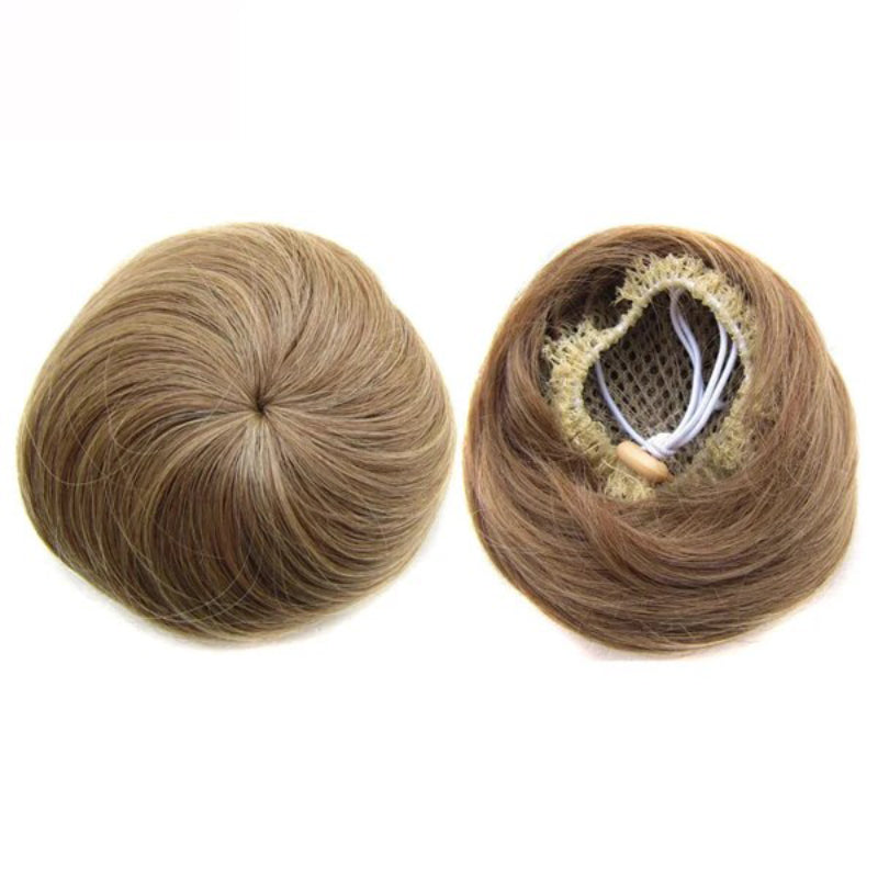 Women's Clip In Hair Bun Extension Adjustable Drawstring Synthetic Fiber