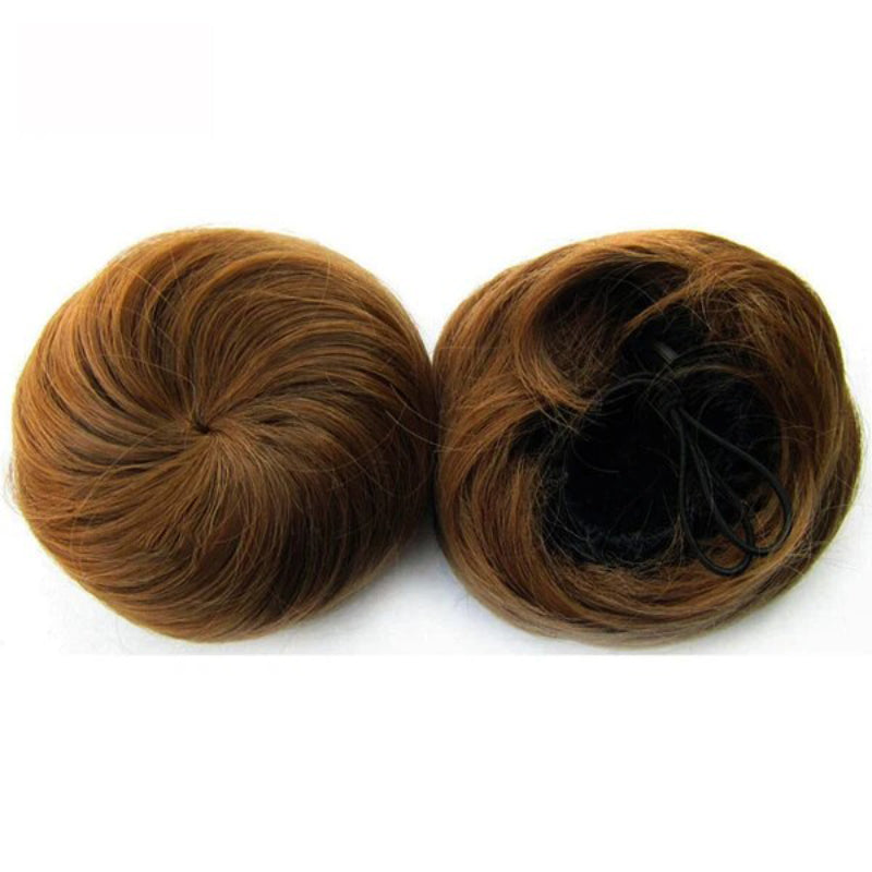 Women's Clip In Hair Bun Extension Adjustable Drawstring Synthetic Fiber