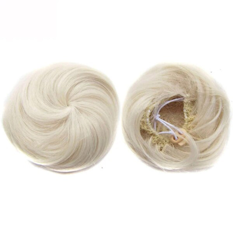 Women's Clip In Hair Bun Extension Adjustable Drawstring Synthetic Fiber