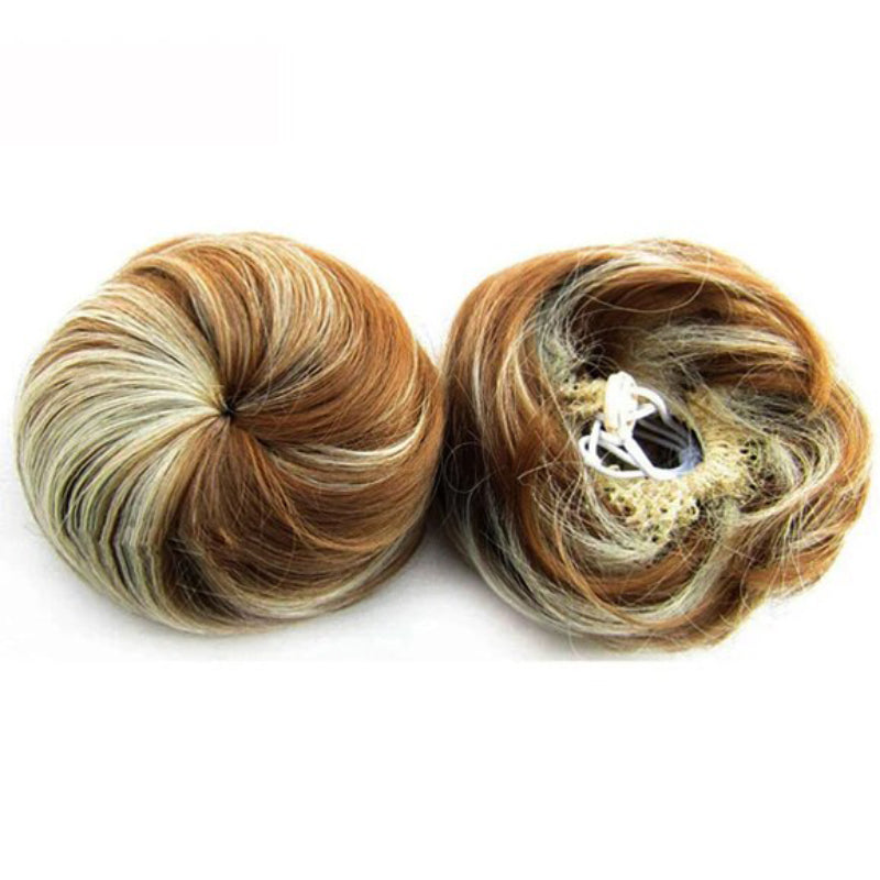 Women's Clip In Hair Bun Extension Adjustable Drawstring Synthetic Fiber