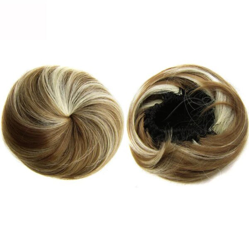 Women's Clip In Hair Bun Extension Adjustable Drawstring Synthetic Fiber