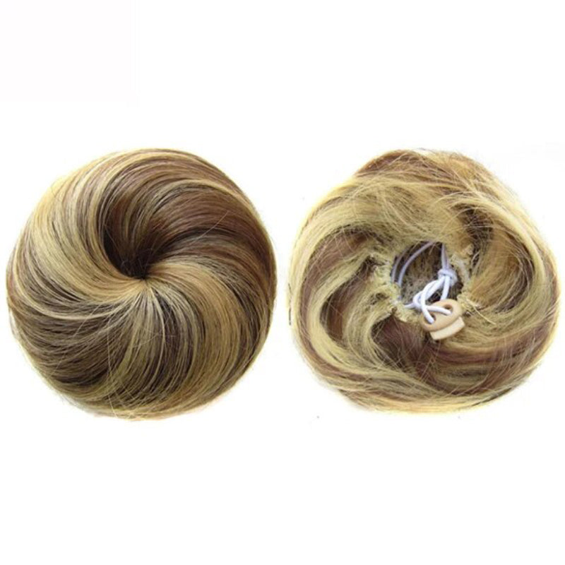 Women's Clip In Hair Bun Extension Adjustable Drawstring Synthetic Fiber
