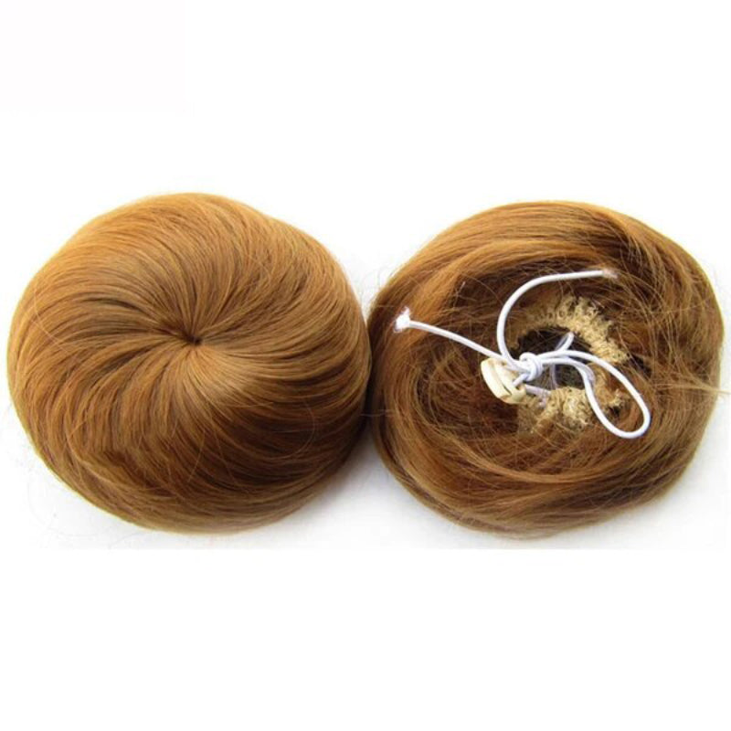 Women's Clip In Hair Bun Extension Adjustable Drawstring Synthetic Fiber