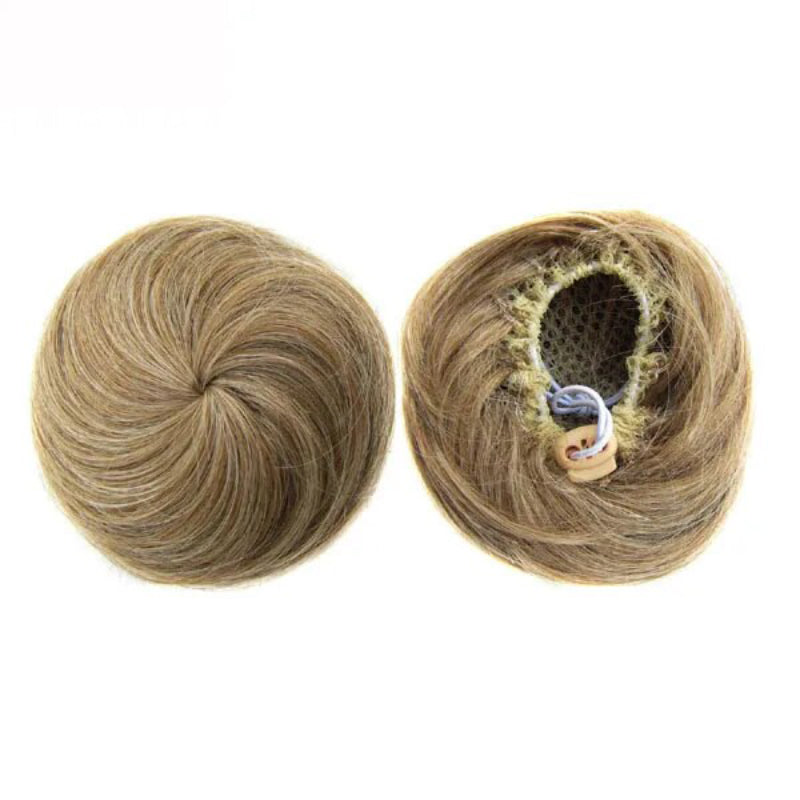 Women's Clip In Hair Bun Extension Adjustable Drawstring Synthetic Fiber