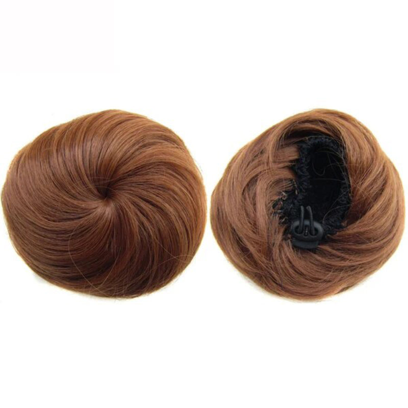 Women's Clip In Hair Bun Extension Adjustable Drawstring Synthetic Fiber