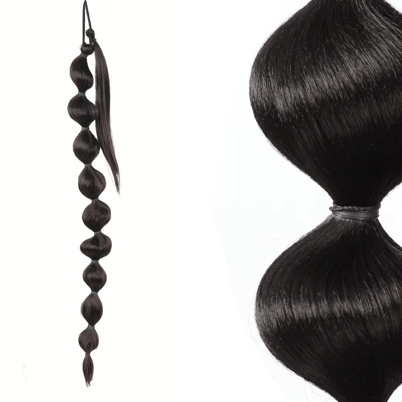 Women's Clip In Ponytail Extension Black High-Temperature Fiber 70cm