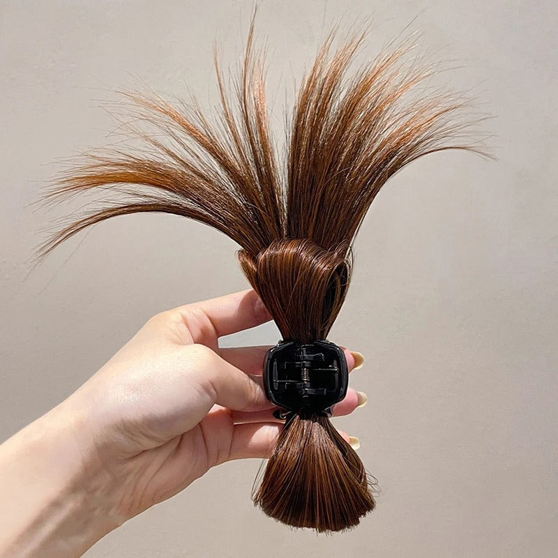 Women's Clip In Ponytail Extension Brown Polyester